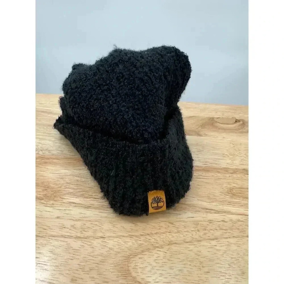 NWT‎ Timberland Women's Super Soft Black Knit Beanie – Cozy & Stylish Winter Hat - Picture 2 of 4